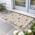 thumbnail image 2 of Easter Rabbit Doormat Outdoor Entrance 16"x24", Spring Carrot Plant Bunny Polka Dot Absorb Moisture Dirt Door Mats, Non-Slip Rubber Backing Floor Mats Indoor, Low-Profile Front Door Rugs, 2 of 9