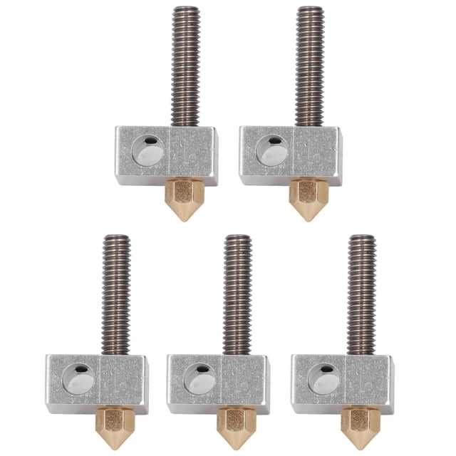 D Printer Hotend,5 Set 3D Printer Extruder Parts D Printer Hotend All Metal Precision Engineered