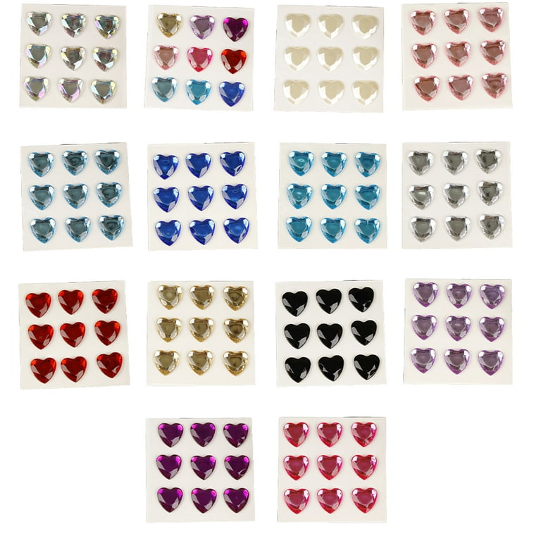 75 Acrylic BLING Stickers - Heart Design (60 Pcs) – LACrafts
