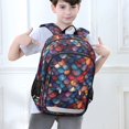 thumbnail image 6 of FORMRS Unisex School Backpack 17" Student Travel Bag with Laptop Compartment, Purple Dragon Scales Pattern, 6 of 7