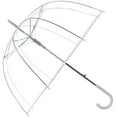 thumbnail image 3 of Parapluie - Dôme Transparent Extra Grand Grand Parapluie Transparent - Résistant au Vent (Transparent, Blanc), 3 of 4