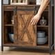 thumbnail image 5 of VASAGLE Mueble de Almacenamiento, Aparador, Armario de Cocina, Puerta Corredera, 30 x 70 x 80 cm, Estante Ajustable, Marrón Rústico y Negro, 5 of 5