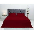 thumbnail image 2 of SPREAD COMFO 1000 TC 100% Egyptian Cotton Solid Bed Sheets, Luxurious Soft Quality 4Pc Sheet Set - 1 Fitted Sheet, 1 Flat Sheet & 2 Pillowcase - Burgundy , Queen, 2 of 4