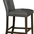 thumbnail image 4 of Benjara Leatherette Wooden Counter Chair with Stitched Details, Set of 2, Gray, 4 of 6
