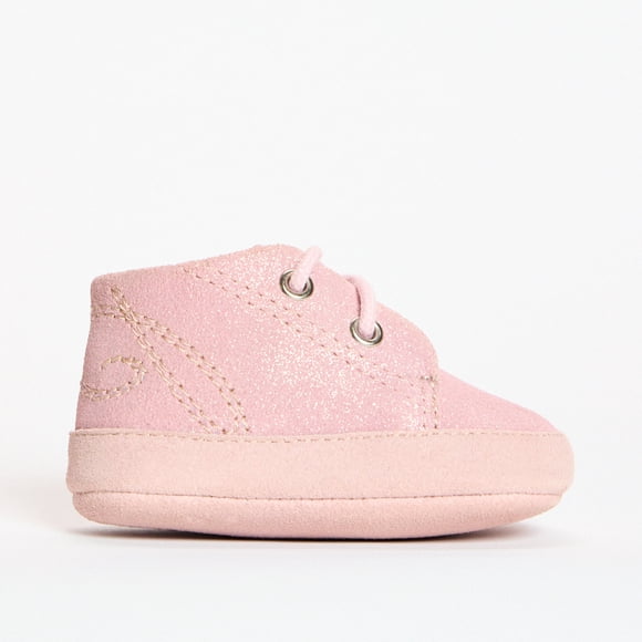 Alba Pink Sparkle Suede Soft Sole Bootie