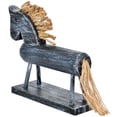 thumbnail image 1 of Caballo de madera Adorno Animal Estatuilla Caballo Estatua Escultura Decoración de mesa Adornos Regalos Artesanía Decoración de oficina ANGGREK Otros, 1 of 8