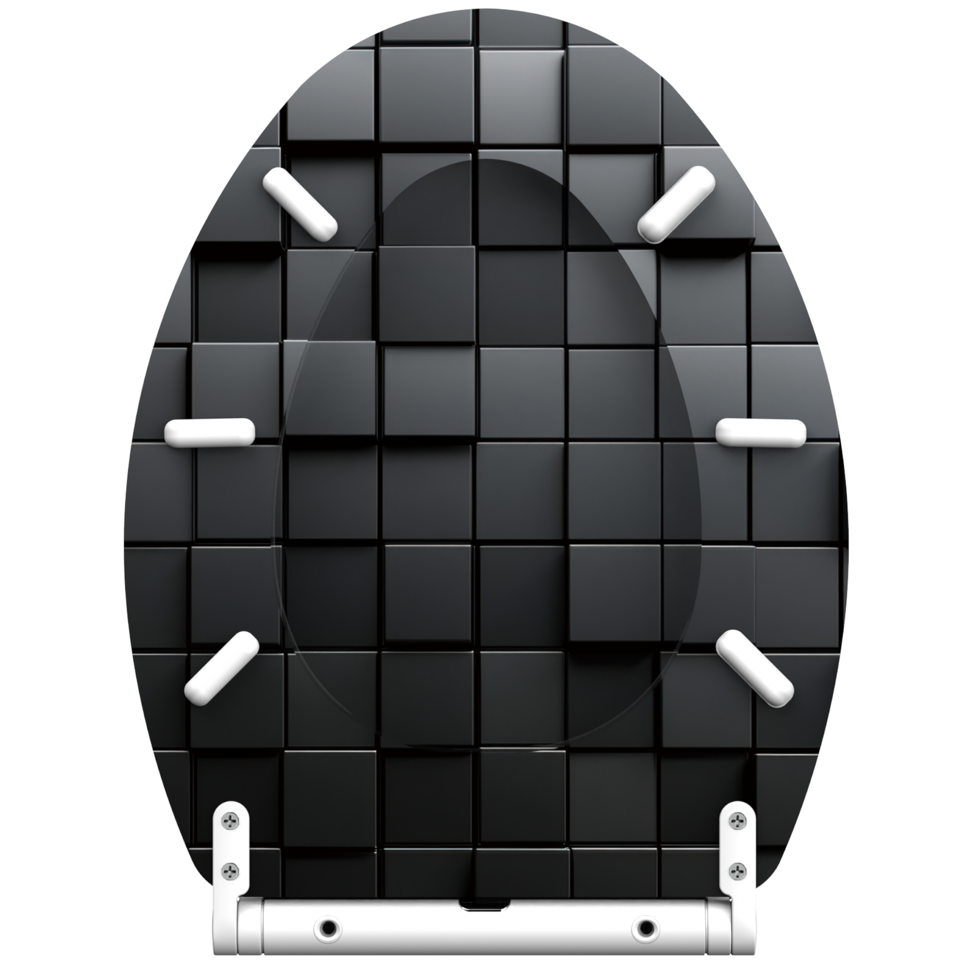 Sanilo Toilet Seat ELONGATED – Soft Close, One-Click Quick Release, Easy Installation, Non-Slip, Easy to Clean (Cube)