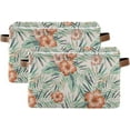 thumbnail image 2 of GZHJMY Hibiscus Flower Storage Baskets Rectangle Foldable Canvas Fabric Organizer Storage Boxes with Handles for Home Office Decorative Closet Shelves Clothes Storage, 2 of 7