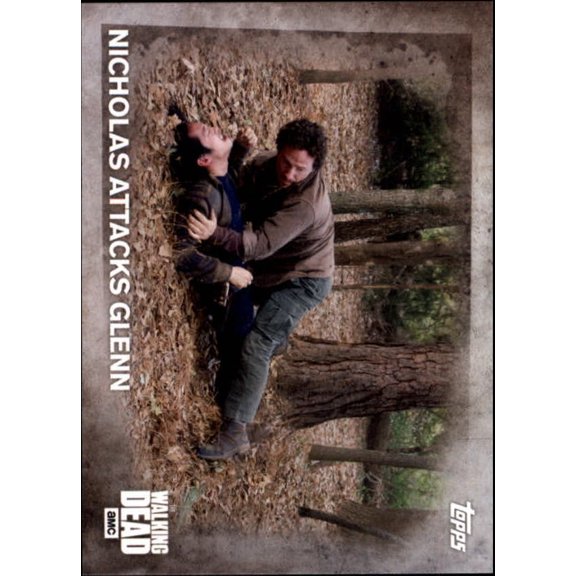 Collectible 2016 Topps Walking Dead Season 5 #97 Nicholas Attacks Glenn Rhees Official Trading Card