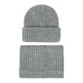 thumbnail image 2 of Eoperou 1 Set Winter Hat Stretch High Elasticity Fuzzy Soft Thicken Keep Warm Stripe Children Knitted Hat Scarf Suit for Outdoor, 2 of 8