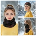 thumbnail image 2 of Unique Bargains 1 Pc Neck Gaiter Soft Flower Face Cover Black, 2 of 6