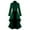 Green, variant on Women Gothic Steampunk Button Lace Corset Halloween Costume Coat Tailcoat Jacket for Themed Events, in Black, Size L
