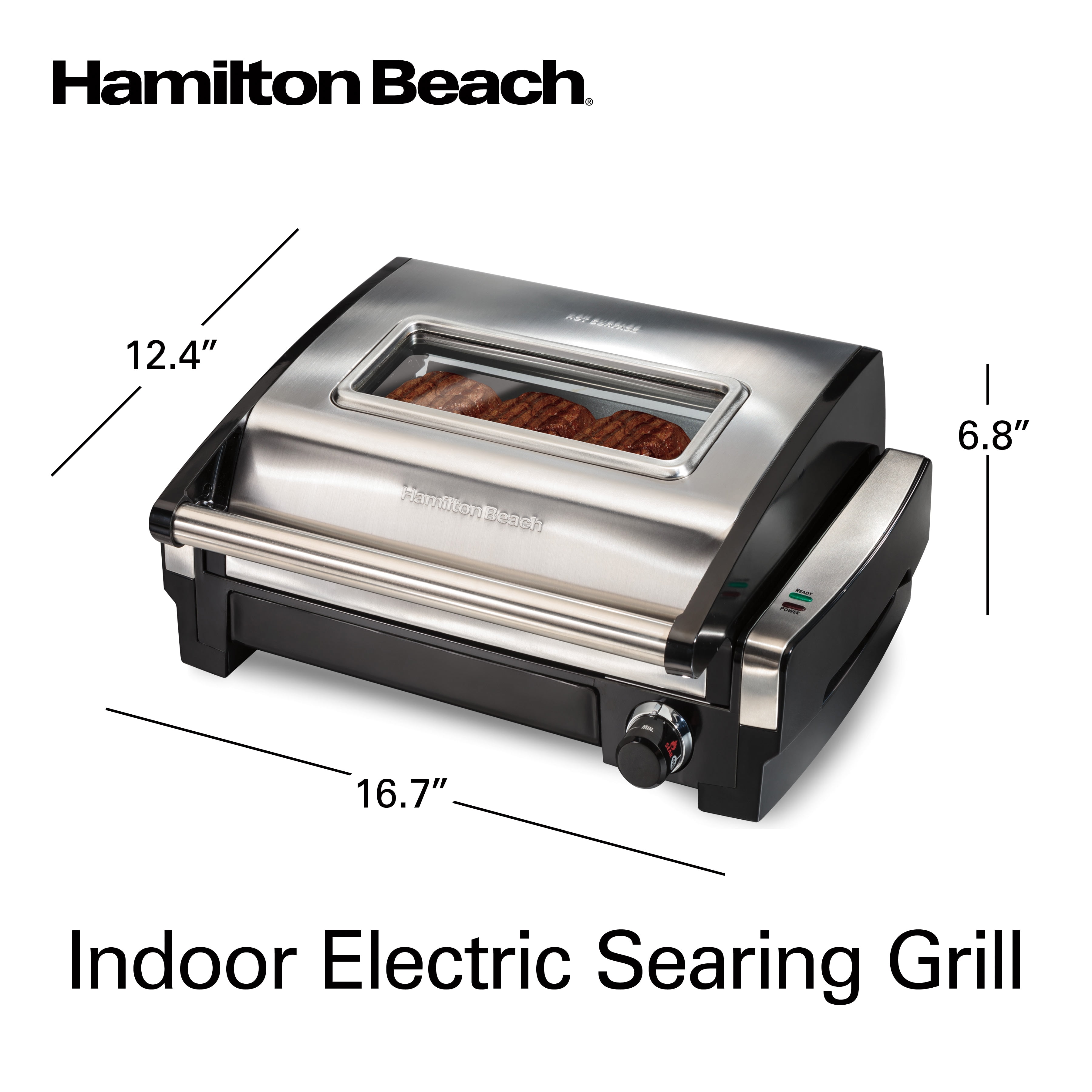 Hamilton Beach 25275 Express Indoor Contact Grill - Black, Grills in 10  minutes or less for quick
