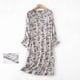 thumbnail image 3 of Gibobby Pijama De Mujer Camisón de algodón para mujer, ropa de dormir, camisa de manga larga, vestido de dormir con estampado informal(Café,G), 3 of 4