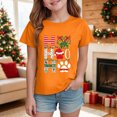 thumbnail image 2 of sdbrld Kids Merry Christmas T-Shirt Girls Cute Short Sleeve Tee for Fall Holiday Party and Xmas Gifts Orange Sizes 9-10 Years, 2 of 4