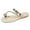 Rose Gold, variant on JeashCHAT Women's Flat Sandals Summer Slide Sandals Rhinestone Flower Beach Slippers Open Toe Slip On Flat Sandals Fashion Flip Flop Thong Sandals