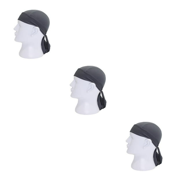 Greeniant Diadema Ciclismo Sombrero Bufanda Motocicleta Envoltura para la cabeza Gorro Accesorios Mujeres Hombres Pañuelo Transpirable Adultos Suministros Gris 3piezas Greeniant CBP049295