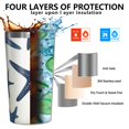 thumbnail image 3 of Summer Ocean Starfish 10oz Tumblers Stainless Steel Tumbler with Lid and Straw,Vacuum Insulated Double Wall Travel Tumbler Cups with Cleaning Brush for Coffee, Tea, 3 of 4