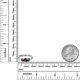 thumbnail image 6 of Gem Stone King 925 Sterling Silver Red Garnet and Blue Diamond Engagement Ring for Women | 1.09 Cttw | Round 5MM | Gemstone January Birthstone | Size 7, 6 of 6
