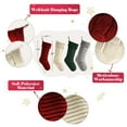 thumbnail image 2 of PayUSD 4 Pack Christmas Stockings 18 Inches New Twist Knitted Large Stocking Gifts Candy Bag Hanging Stockings Decorations for Family Holiday Christmas Party Decor, Ivory White&Wine Red&Green&Grey, 2 of 9