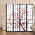 thumbnail image 2 of PayLessHere Room Divider 6ft Folding Privacy Divider 4 Panels Oriental Shoji Screen Room Divider Portable Freestanding Partition Screen, White, 2 of 7