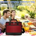 thumbnail image 3 of Outdoor Refrigerated Bag Portable Storage Ice Pack Portable Camping Picnic Insulation and Cooling Bag, Thermal Cooler Tote with Ice Pack Compartment, Black, 3 of 4