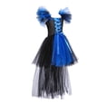 thumbnail image 4 of BLTIBY Toddler Kids Sleeveless Witch Cosplay Dresses for Girls Tulle Mesh Fancy Festival Dress Up Blue 6-7Years, 4 of 4