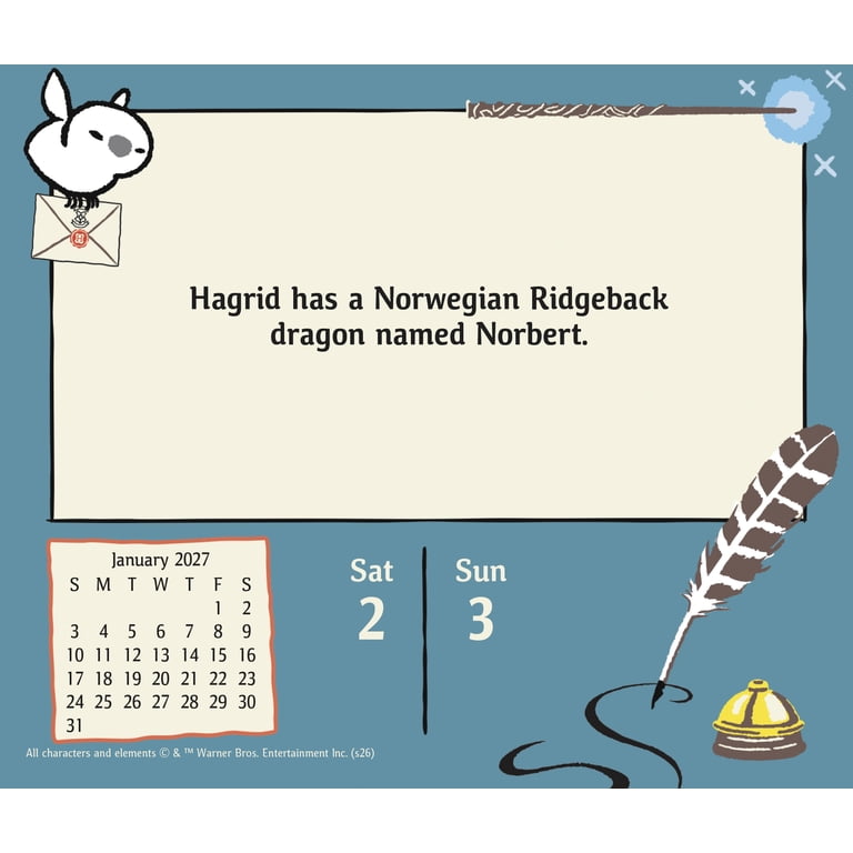 Trends International 2027 Harry Potter Day-at-a-Time Box Calendar