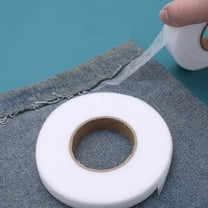 TEHAUX White Double Sided Iron-On Hemming Tape for Strong Fabric Bonding and Easy Sewing Repairs