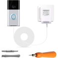 thumbnail image 1 of Doorbell Transformer, 24V/500mA Supply Power Adapter with Doorbell Screwdriver Compatible with Video Doorbell, 8M (315") Cable (White), 1 of 5