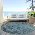 thumbnail image 6 of Addison Rugs Chantille Indoor/Outdoor Transitional Diamonds Emerald Washable Round Rug, 8' x 8', 6 of 6