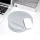 thumbnail image 4 of Alfombrilla para ratón con reposamuñecas, diseño ergonómico de silicona suave, antideslizante, con parte inferior de PU, para juegos de trabajo de oficina, color gris, 4 of 7