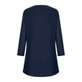 thumbnail image 5 of YanHoo Sparkle 3/4 Sleeve Tunic Tops for Women 2026 Sequin Glitter Pleated Dressy Blouse Crewneck Loose Fit Lightweight Shimmer Party Shirts Navy,XL, 5 of 7