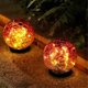 thumbnail image 2 of 2Pcs Solar Ball Lights Outdoor Garden Decor Cracked Glass Solar Lights Courtyard Decorative Pathway Courtyard Lawn, 2 of 5