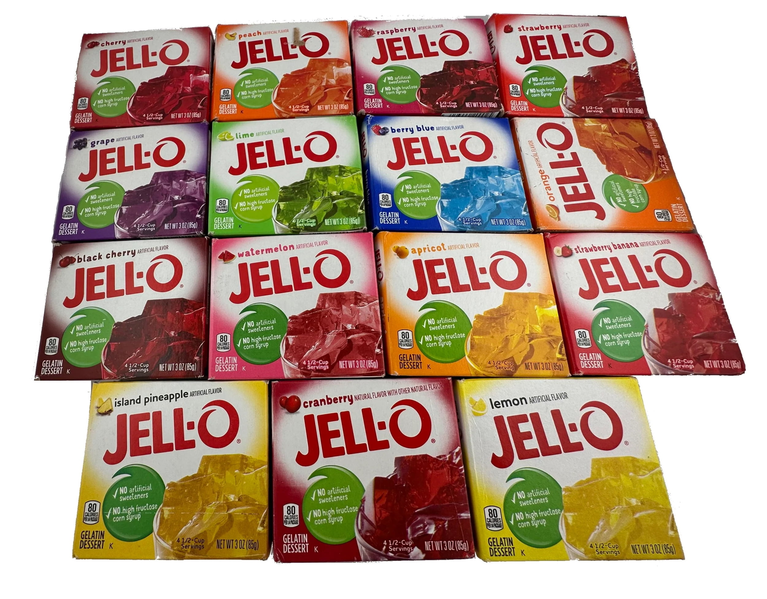 Jello Gelatin Variety Pack 15 Flavors 3oz Per Flavor Jello Mix By