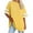 Yellow, variant on Ltctricy Women's Oversized T Shirts Loose Half Sleeve Crew Neck Color Block Tee Tops Fashion Casual Blouses