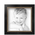 thumbnail image 2 of ArtToFrames 5" x 5" Black Square with Gold Beads Picture Frame, 5x5 inch Black Wood Poster Frame (WOM-5021),  Pack, 2 of 7