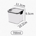 thumbnail image 3 of 12 Pack 700Ml Kitchen Food Storage Box Organizer Container Set Vacuum Lid Seal Clear Square, 3 of 5