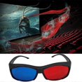 thumbnail image 1 of Red Blue 3D Glasses Black Frame For Dimensional Anaglyph TV Mov, 1 of 1