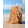 thumbnail image 4 of Marble Burnt Orange Beach Towels Oversized Super Absorbent, Modern Abstract Ink Painting Luxury Lightweight Bath Towel Quick Dry Sets For Bathroom/Pool/Rv Camping/Beach Play/Gym Room/Picnic 30"x60", 4 of 8