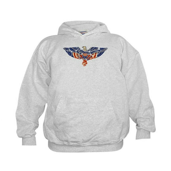 CafePress - Retro Eagle And USA Flag - Kids Hooded Sweatshirt, Classic Hoodie