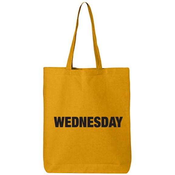 WEDNESDAY (worn on Monday) Cotton Canvas Tote Bag