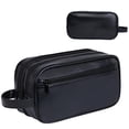 thumbnail image 1 of Neceser HEWTHM para hombre, piel sintética, resistente al agua, color negro, 1 of 7
