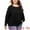 Black, variant on Plus Size Long Sleeve Crewneck Fisherman Cable Pullover Sweater 4X Brown