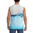 thumbnail image 4 of Fotbe Crystal Clear Water Splash Men's Camiseta sin Mangas Estampada para Hombres, Playera Casual para Gimnasio, Entrenamiento, Playa-Large, 4 of 7