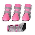 thumbnail image 2 of Walbest 4Pcs Reflective Dog Shoes for Small Medium Dogs, Slip Resistant Small Dog Booties Puppy Boots with Adjustable Fastener Strap Pet Sneakers Protect Dog Paws Easy to Wear Daily Use, 2 of 7