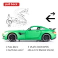 thumbnail image 5 of Bdtctk 1/24 Benz Amg Gtr Coches de Juguete Modelo de Coche Coche de Juguete de aleación de Zinc con Sonido y luz para niños, niños, niñas, Regalo (Verde), 5 of 5