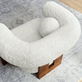 thumbnail image 4 of Modway Jace Faux Fur Fabric Upholstered Accent Chair in Feather, 4 of 9