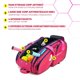 thumbnail image 4 of Bolso de pickleball tenis bolsas de raqueta que lleva bolsas de bola de pickle bolso de lona para el gimnasio de pickleball para acampar al aire libre Rosa rojo, 4 of 8