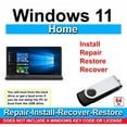 thumbnail image 5 of Microsoft Windows 11 Home OEM 64 Bit DVD & Repair, Recover, Restore, Reinstall USB Flash Drive For UEFI Bios & Drivers Pack, 3PK, 5 of 9